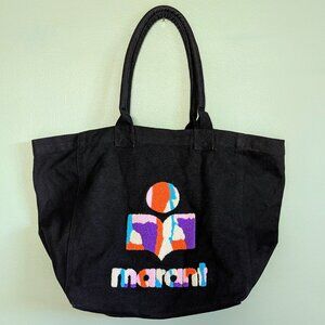 Isabel Marant Yenky Bouclé Logo Canvas Tote Shopper Bag NWOT